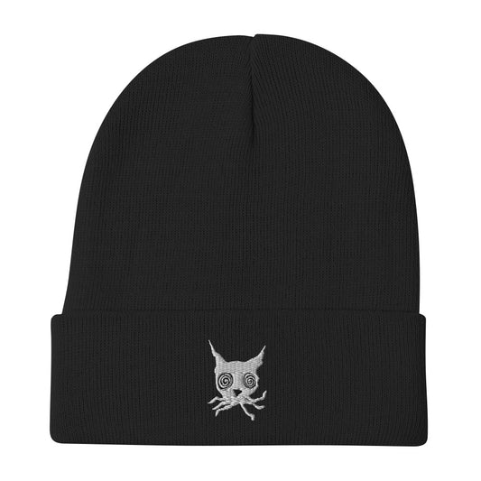 CREEPY CAT - HORROR CATS - SPOOKY CATS - KITTY BEANIE - HORROR CAT BEANIE - SPOOKY CAT BEANIE - CUTE CREEPY BEANIE
